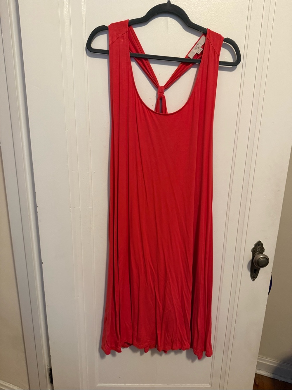 LOFT Plus Sleeveless Dress with Back Knot - Coral Pink!